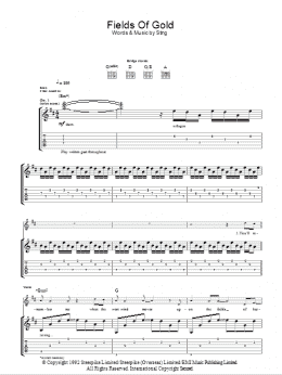 page one of Fields Of Gold (Guitar Tab)