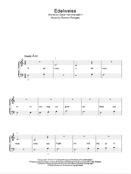 page one of Edelweiss (Easy Piano)