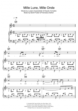 page one of Mille Lune Mille Onde (Piano, Vocal & Guitar Chords)