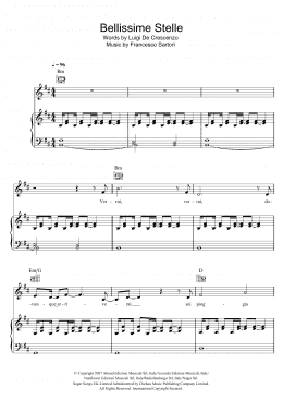 page one of Bellissime Stelle (Piano, Vocal & Guitar Chords)