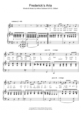 page one of Frederick's Aria (Piano & Vocal)