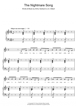 page one of The Nightmare Song (Piano & Vocal)