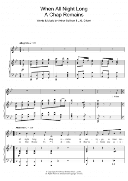 page one of When All Night Long A Chap Remains (Piano & Vocal)