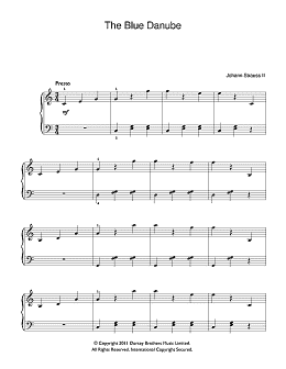 page one of (On The Beautiful) The Blue Danube (Beginner Piano)