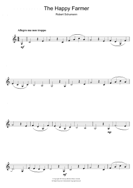 page one of The Happy Farmer (Clarinet Solo)