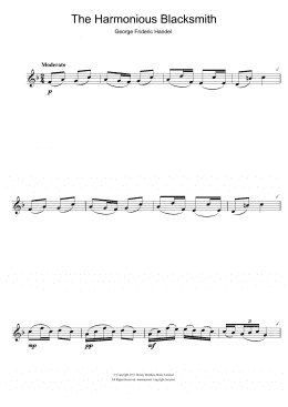 page one of The Harmonious Blacksmith (Flute Solo)