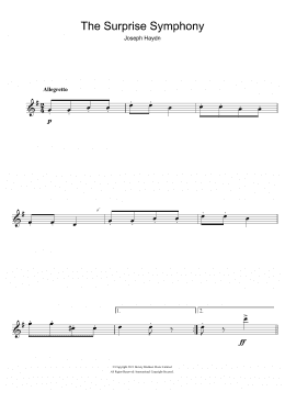 page one of The Surprise Symphony (Flute Solo)