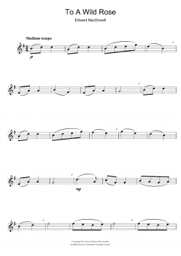 page one of To A Wild Rose (Flute Solo)