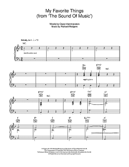 page one of My Favorite Things (from The Sound Of Music) (Easy Piano)