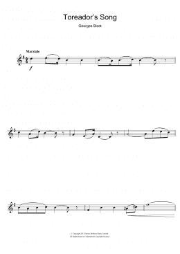 page one of Toreador's Song (from Carmen) (Flute Solo)