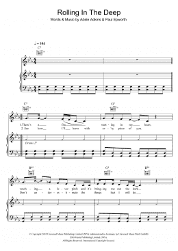 page one of Rolling In The Deep (Piano, Vocal & Guitar Chords)