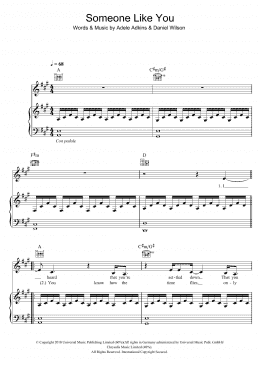 page one of Someone Like You (Piano, Vocal & Guitar Chords)