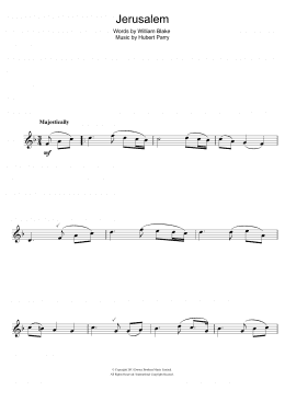 page one of Jerusalem (Flute Solo)