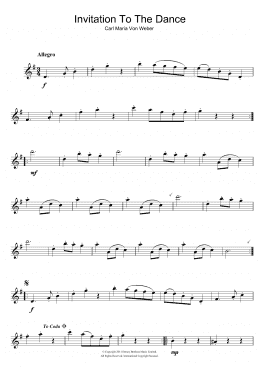 page one of Invitation To The Dance, Rondeau Brillant, Op.65 (Alto Sax Solo)