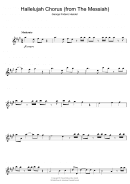 page one of Hallelujah Chorus (from The Messiah) (Alto Sax Solo)