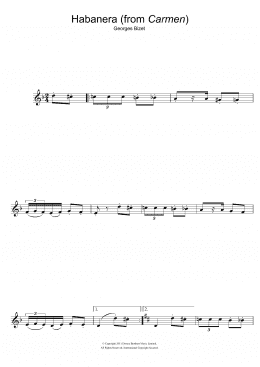 page one of Habanera (from Carmen) (Flute Solo)