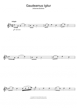 page one of Gaudeamus Igitur (Flute Solo)