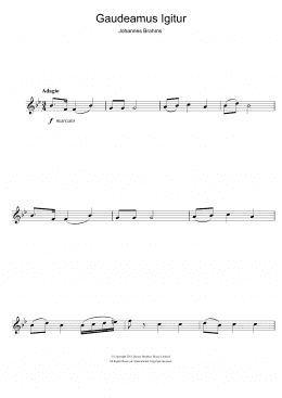 page one of Gaudeamus Igitur (Clarinet Solo)