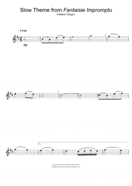 page one of Fantaisie Impromptu (Flute Solo)