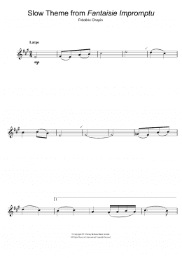 page one of Fantaisie Impromptu (Clarinet Solo)