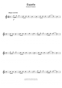 page one of Espana (Flute Solo)