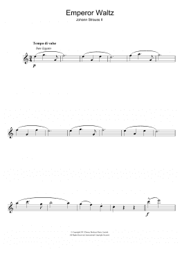 page one of Emperor Waltz (Flute Solo)