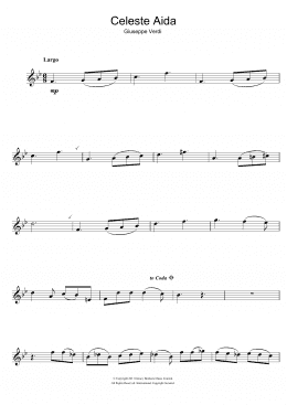 page one of Celeste Aida (from Aida) (Flute Solo)