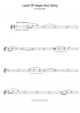 page one of Land Of Hope And Glory (Pomp And Circumstance March No 1) (Flute Solo)