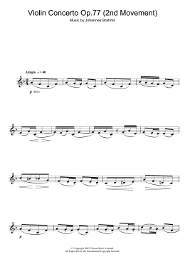 page one of Violin Concerto (2nd Movement) (Alto Sax Solo)