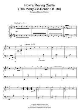 page one of Howl's Moving Castle (The Merry-Go-Round Of Life) (Piano Solo)