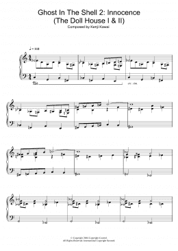 page one of Ghost In The Shell 2: Innocence (The Doll House I and II) (Piano Solo)