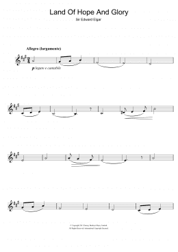 page one of Land Of Hope And Glory (Pomp And Circumstance March No 1) (Clarinet Solo)