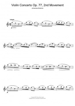page one of Violin Concerto (2nd Movement) (Flute Solo)