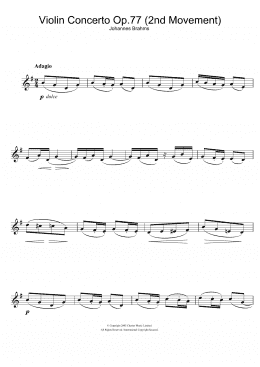 page one of Violin Concerto (2nd Movement) (Clarinet Solo)