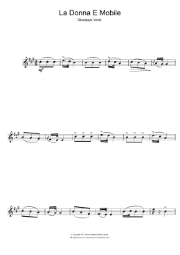 page one of La Donna E Mobile (Flute Solo)