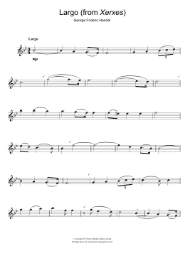 page one of Largo (from Xerxes) (Alto Sax Solo)