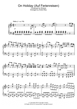 page one of On Holiday (Piano Solo)