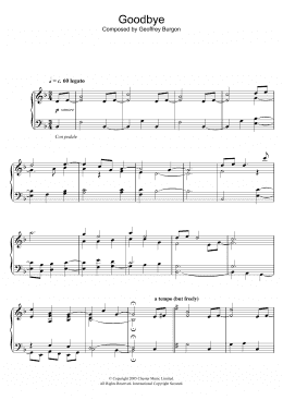 page one of Goodbye (Piano Solo)