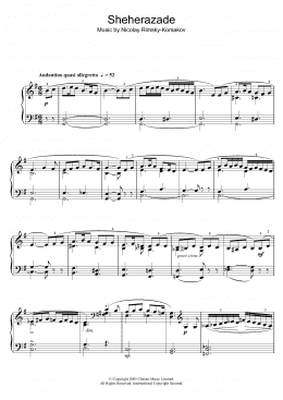 page one of Sheherazade (Piano Solo)
