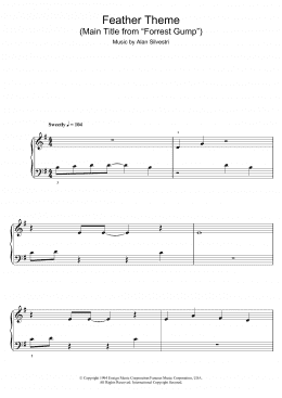 page one of Forrest Gump - Main Title (Feather Theme) (5-Finger Piano)