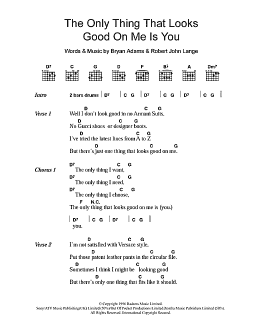page one of The Only Thing That Looks Good On Me Is You (Guitar Chords/Lyrics)