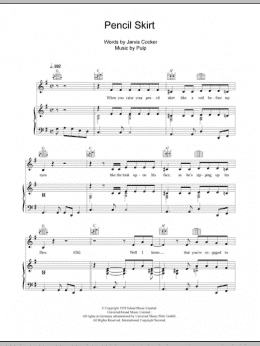 page one of Pencil Skirt (Piano, Vocal & Guitar Chords)
