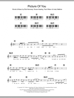 page one of Picture Of You (Piano Chords/Lyrics)