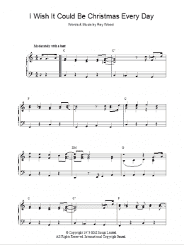 page one of I Wish It Could Be Christmas Every Day (Piano Solo)