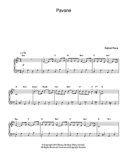 page one of Pavane (Beginner Piano)