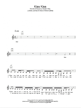 page one of Kiss Kiss (Lead Sheet / Fake Book)