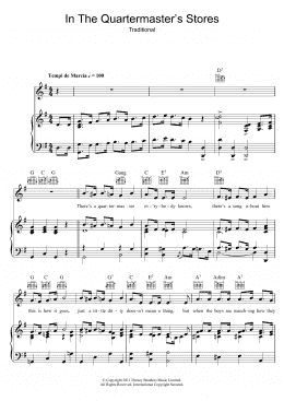 page one of In The Quartermaster's Store (Piano, Vocal & Guitar Chords)
