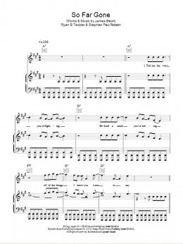 page one of So Far Gone (Piano, Vocal & Guitar Chords)
