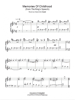 page one of Memories Of Childhood (Piano Solo)