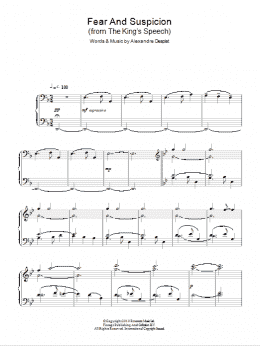 page one of Fear And Suspicion (Piano Solo)
